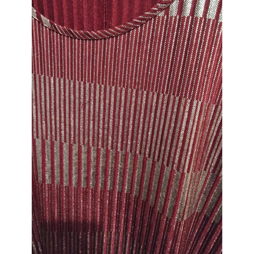 Espresso Women's 3X Red Gold Glitter Stripe A Line Shift Dress‎ Sleeveless - Picture 4 of 8